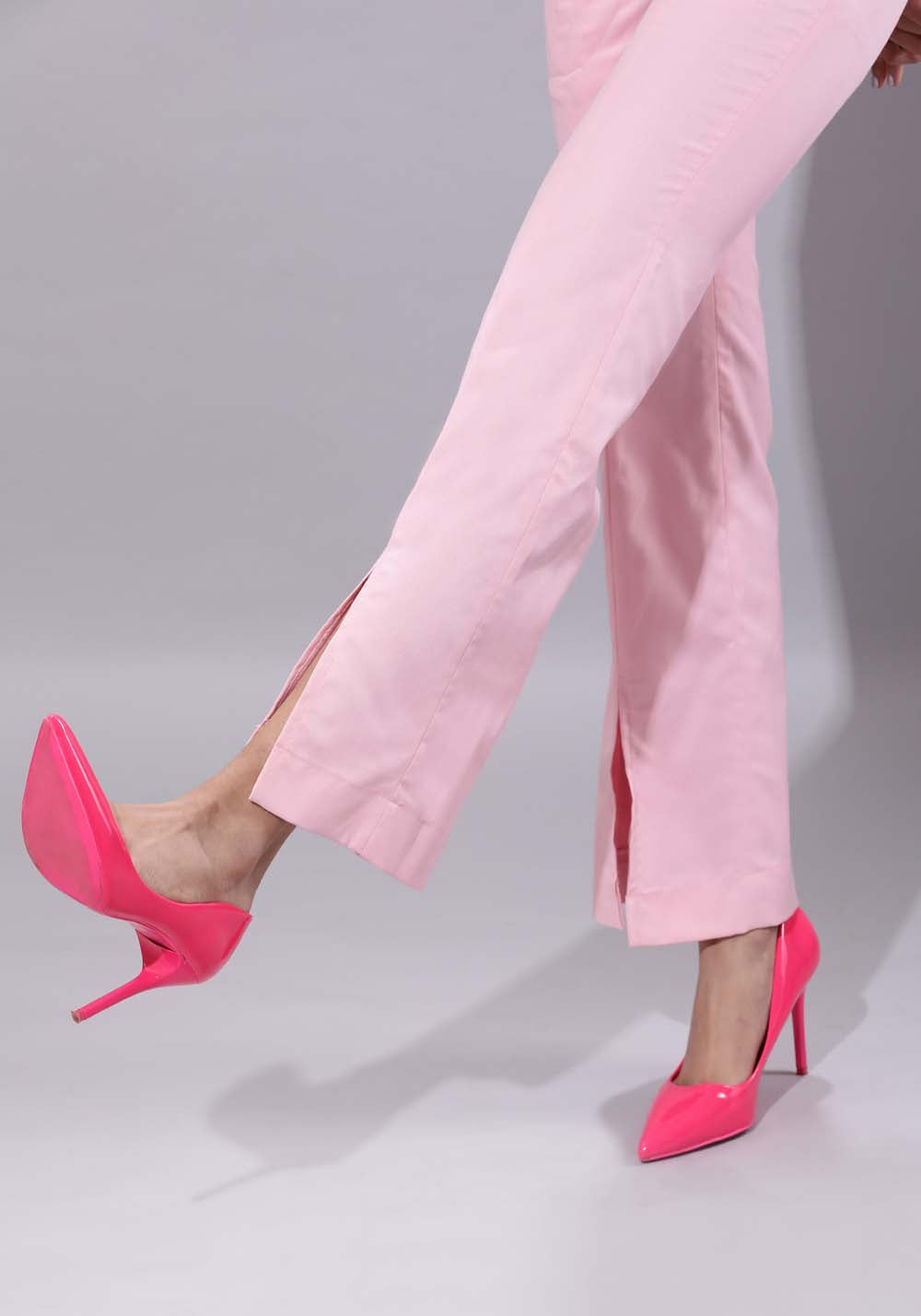 Women's Pastel pink Classic Waistcoat set