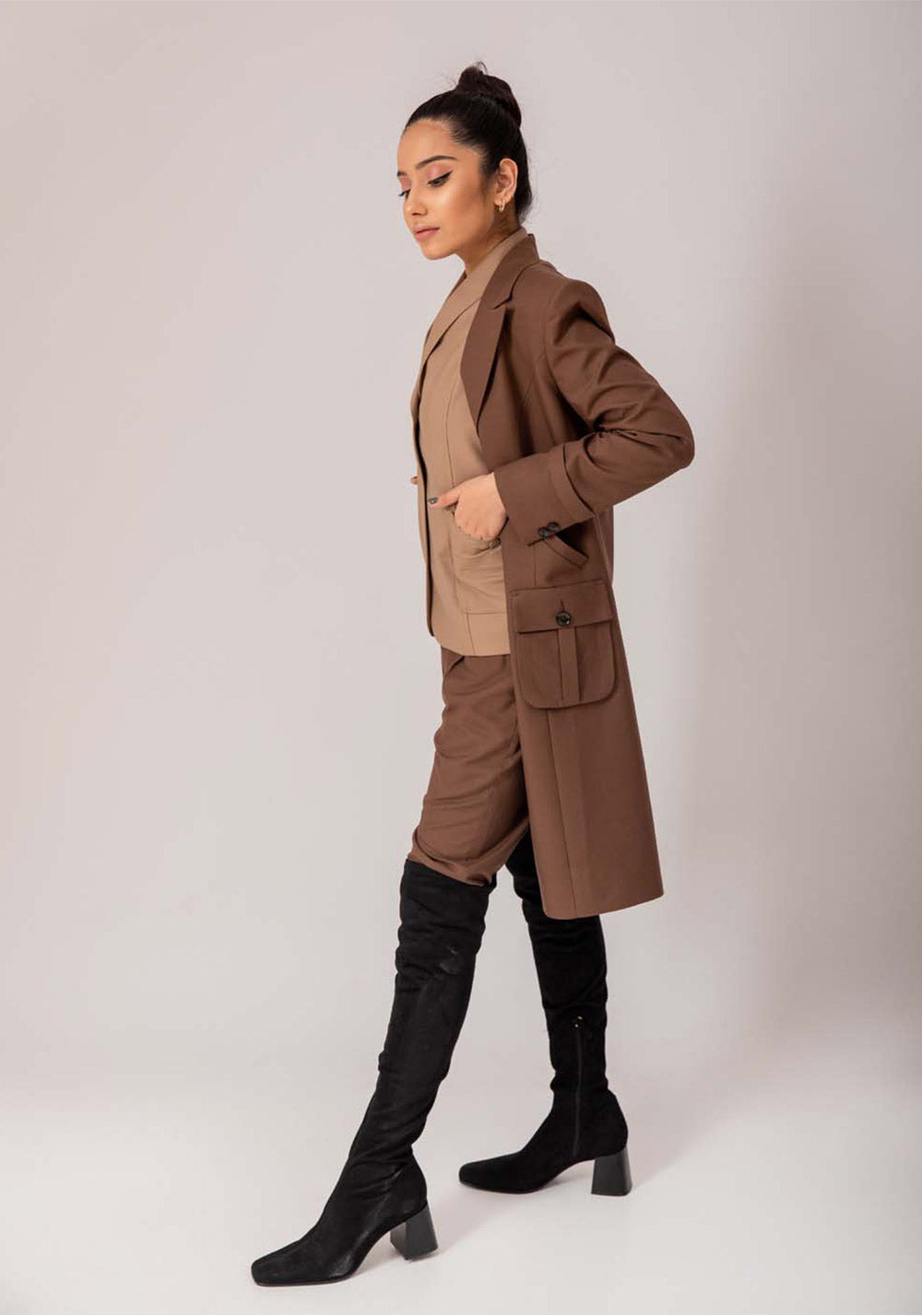 Women's Brown Overcoat