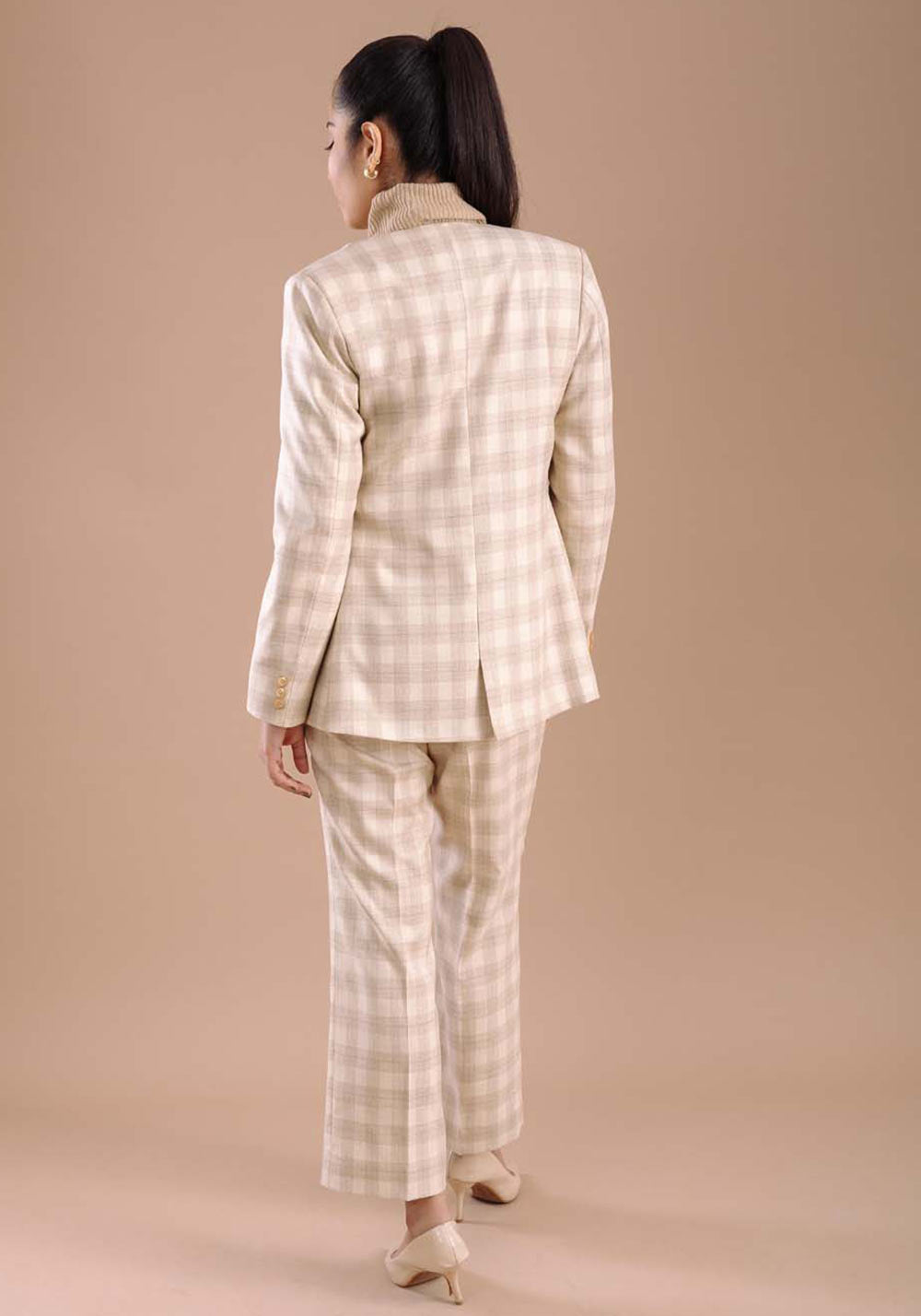 Women's Plaid Three Piece Suit